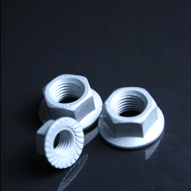 Écrous à bride en acier au carbone galvanisé à chaud