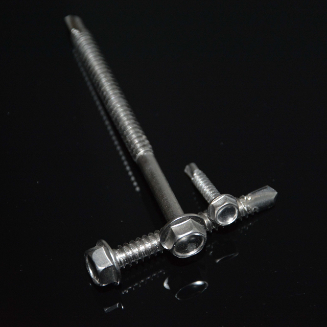 Acier inoxydable 201 304 316 vis hexagonales matérielles de forage d'individu de tête de joint 