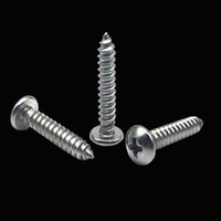 Vis autotaraudeuses à tête cylindrique croisée en acier inoxydable