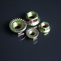 Écrou à bride en zinc plaqué couleur